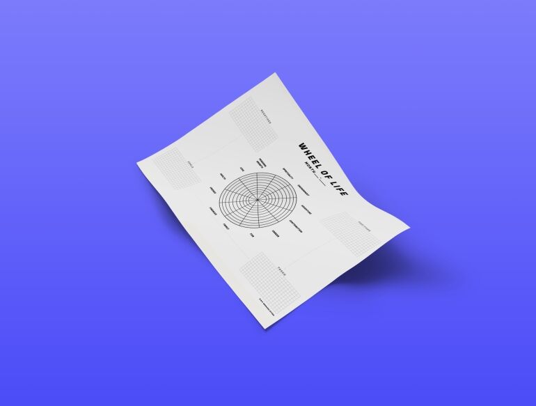 Wheel of Life Mockup Template