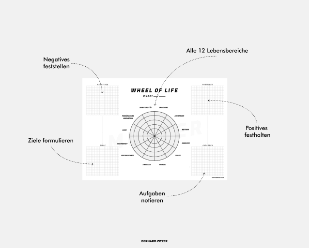 Wheel of Life Lebensrad PDF Vorlage Muster PDF Download Vordruck Muster