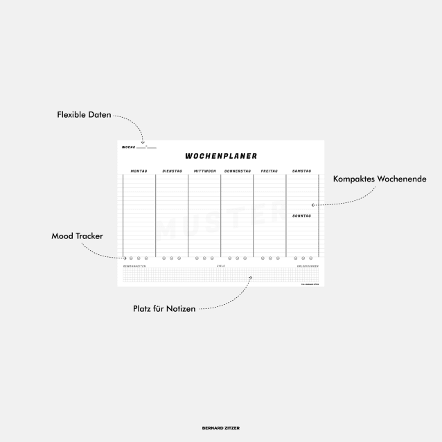 Wochenkalender Vorlage Muster Template Ausdrucken